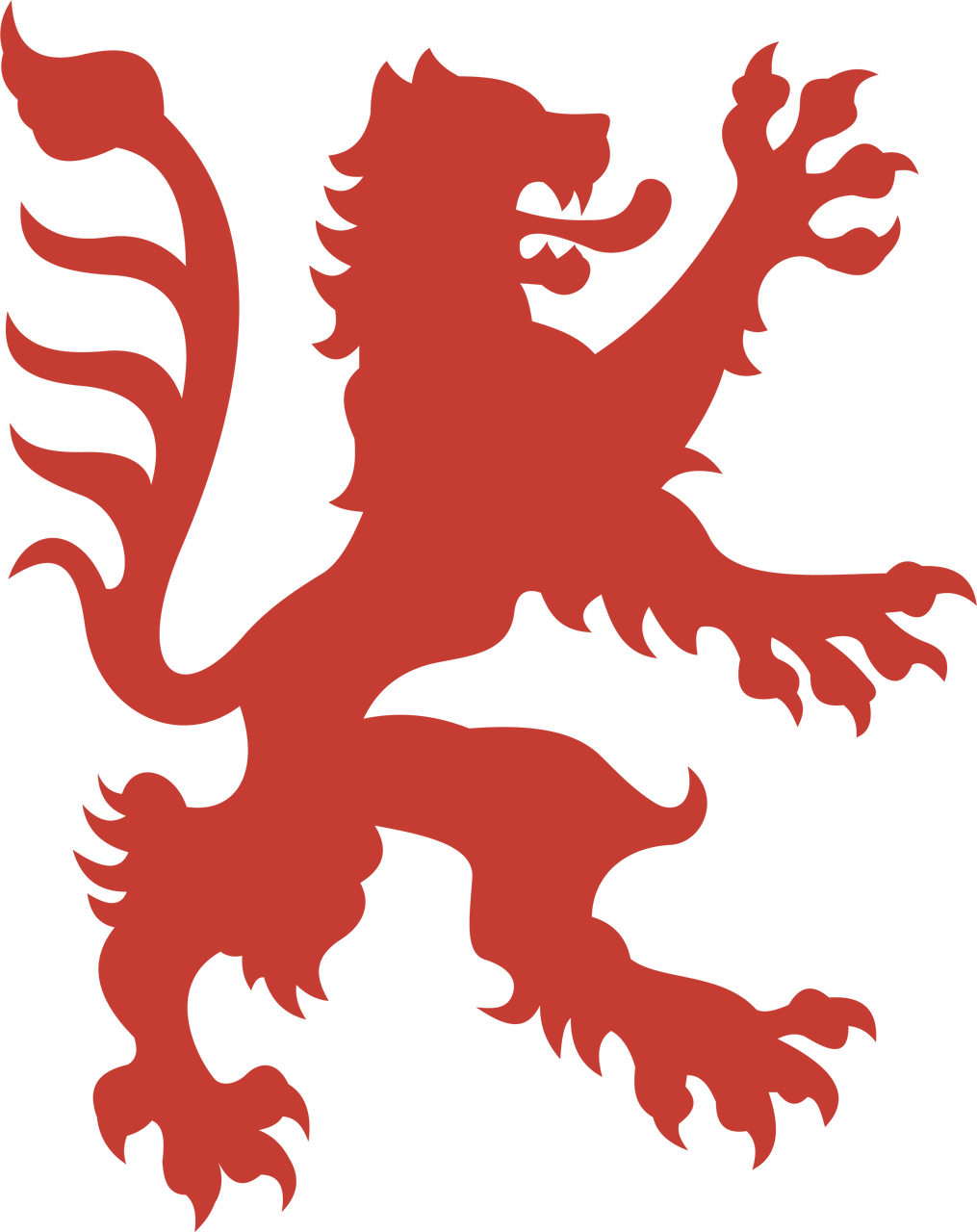 Rampant Lion SVG Cut File - Snap Click Supply Co.