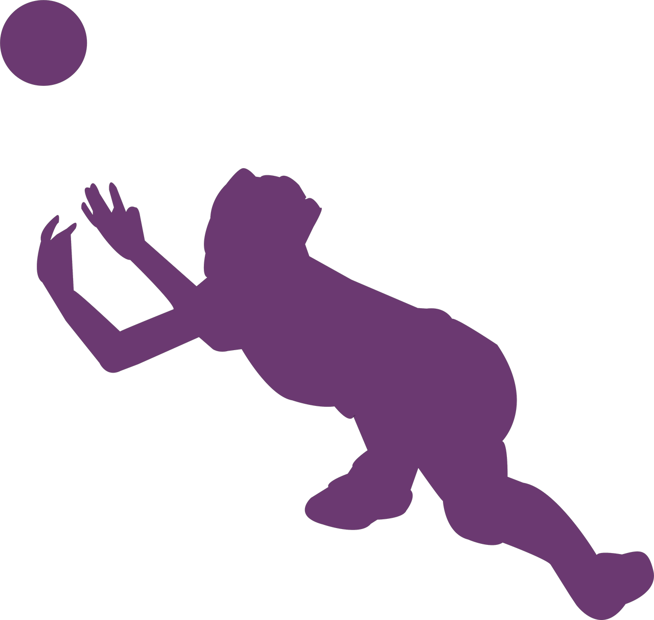 Download Volleyball Silhouette SVG Cut File - Snap Click Supply Co.