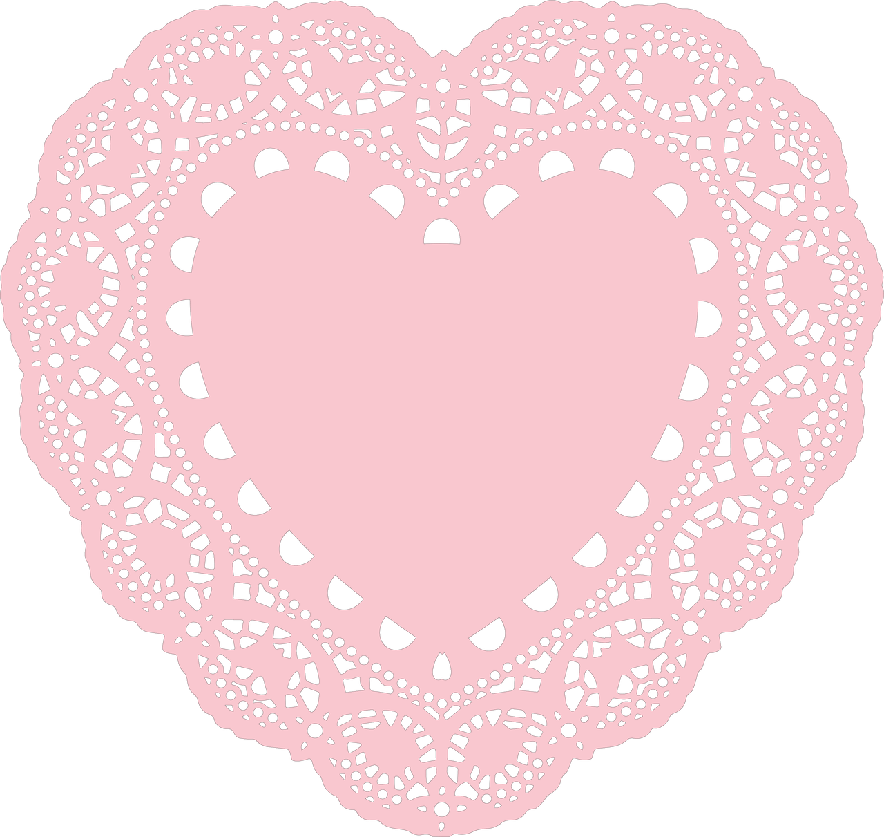 Download Lace Heart Doily SVG Cut File - Snap Click Supply Co.