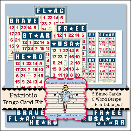 Patriotic Bingo Card Kit - Snap Click Supply Co. Patriotic Bingo Card Kit - Snap Click Supply Co.
