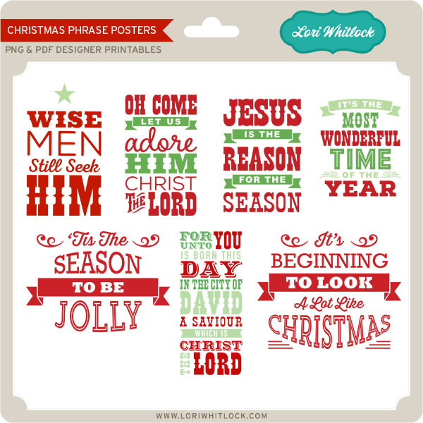 christmas phrase posters snap