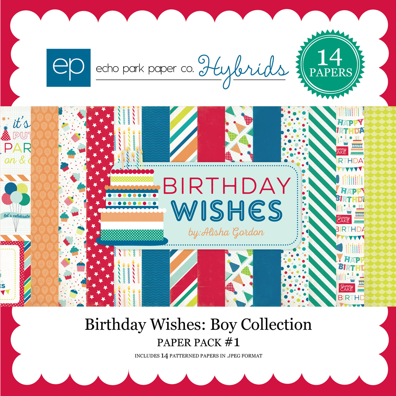 birthday wishes boy paper pack 1 snap click supply co