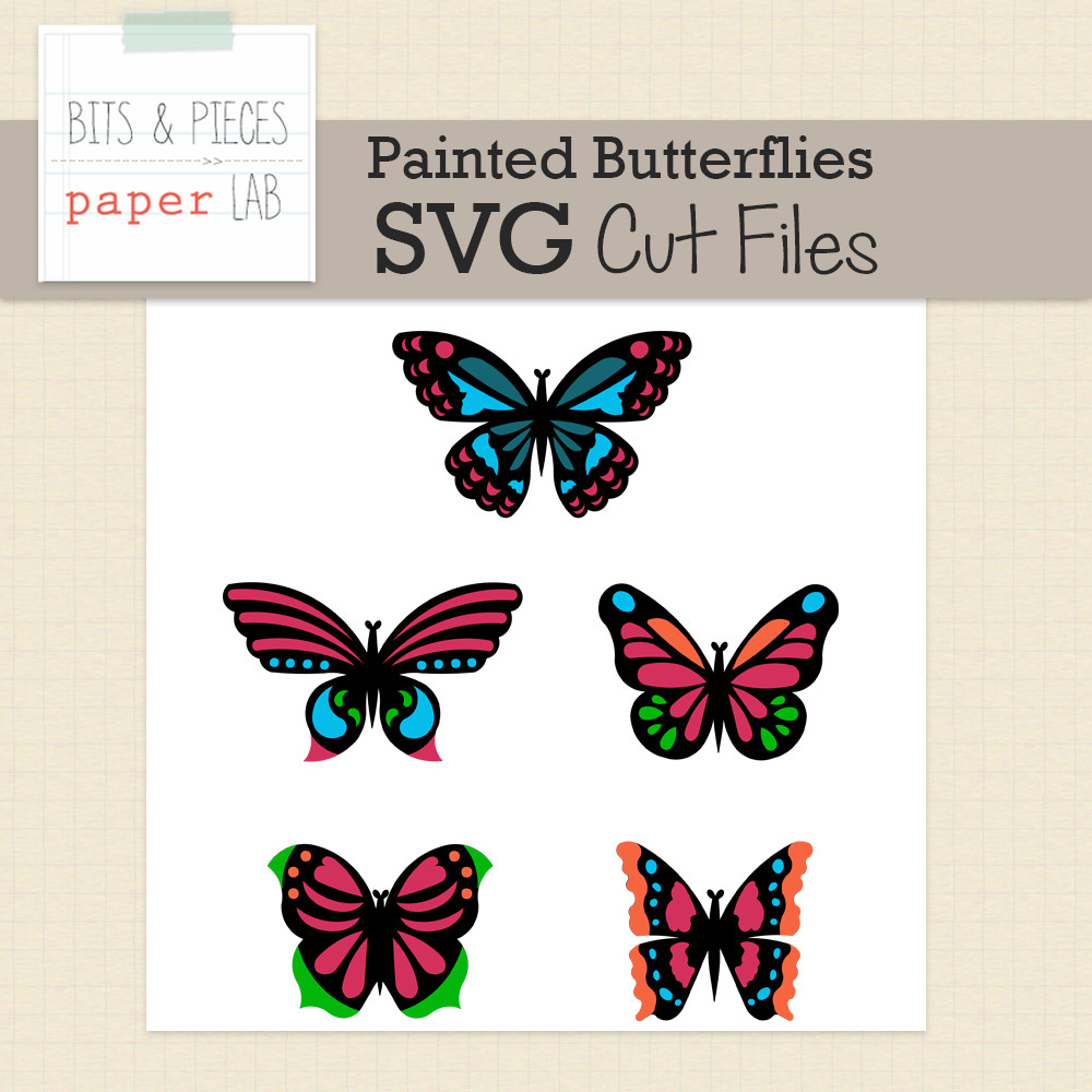 painted butterflies svg cut files snap click supply co