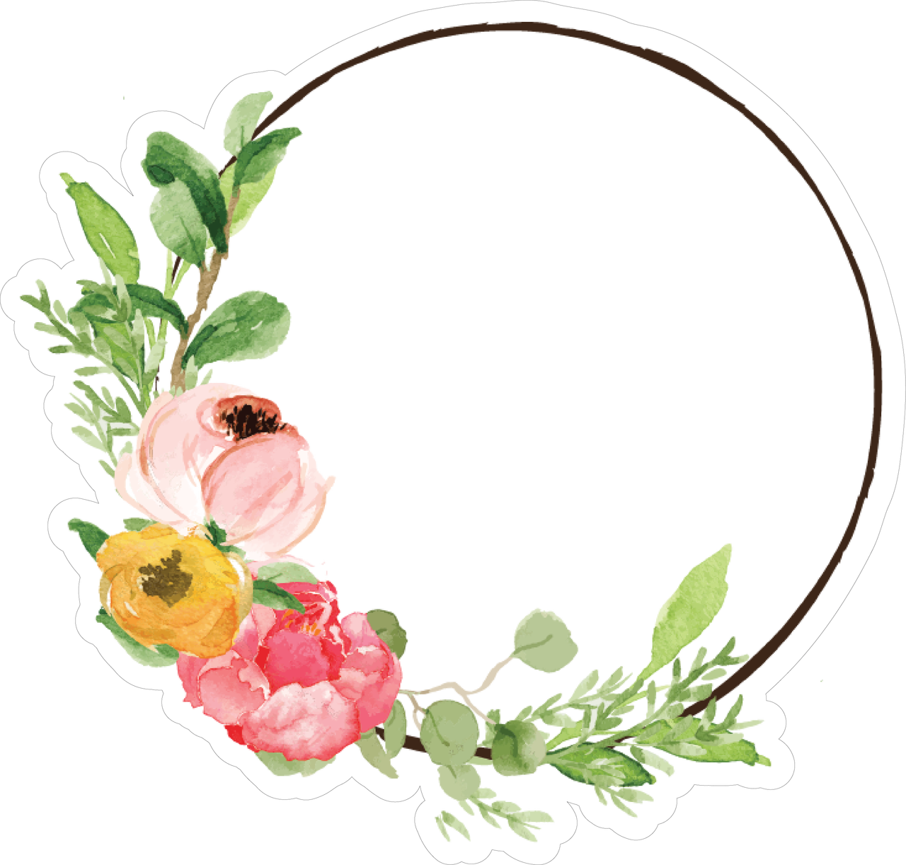 Free Free 318 Simple Flower Wreath Svg SVG PNG EPS DXF File