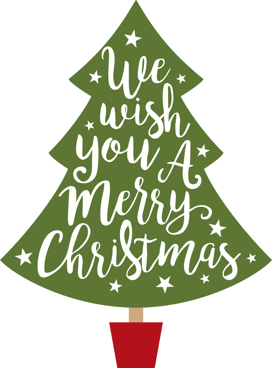 Download Wish You A Merry Christmas Tree SVG Cut File - Snap Click ...