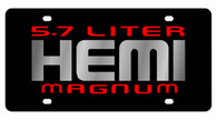 Dodge 5.7 Liter HEMI Magnum License Plate - 2428-1