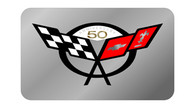 Corvette C5 Exhaust Enhancer Plate - C5 Small 50th & Flags - 4103