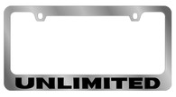 Jeep Unlimited License Plate Frame - 5448WO-BK
