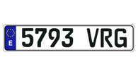 Authentic EEC Spain European License Plate (Random) - E9030E