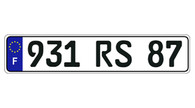 Authentic EEC France European License Plate (Random)- E9030F