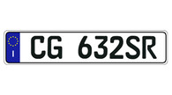 Authentic EEC Italy European License Plate (Random) - E9030I