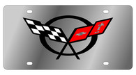 Corvette C5 Flags License Plate - 1350-1