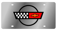 Corvette C4 Flags License Plate - 1351-1