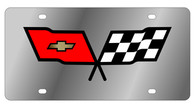 Corvette C3 Flags License Plate - 1352-1