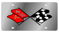 Corvette C2 Nostalgia Flags License Plate - 1353-1
