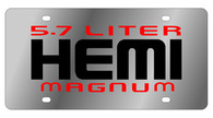 Dodge 5.7 Liter HEMI Magnum License Plate - 1428-1