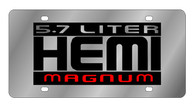 Dodge 5.7 Liter HEMI Magnum License Plate - 1428N-1