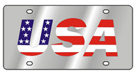 USA Red White and Blue with Stars and Stripes License Plate - 1903-1