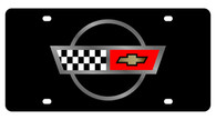 Corvette C4 Flags License Plate - 2351-1