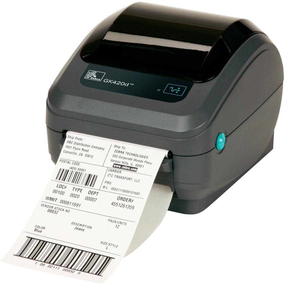 Zebra Gk420t Bluetooth Thermal Transfer Label Printer 2072