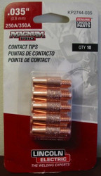 Lincoln Electric Magnum Pro Contact Tips .035" 250A/350A - qty10 - KP2744-035