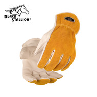 Black Stallion Value Grain/Split Cowhide Kevlar® Stitched Driver's Gloves