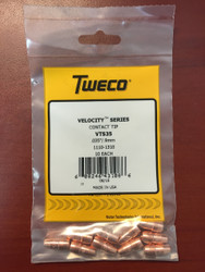 Tweco VTS35 Velocity Contact Tips .035"  1110-1310 - QTY 10