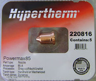 Hypertherm Genuine 220816 Nozzle 85A  - QTY 5