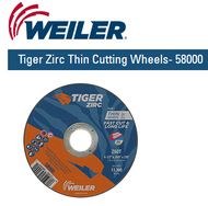 Weiler Tiger Zirc Thin Cutting Wheels 4-1/2" x .045" 25/pk  58000
