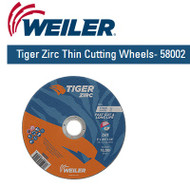 Weiler Tiger Zirc Thin Cutting Wheels 6" x .045" 25/pk  58002