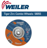 Weiler Tiger Zirc Combo Wheels 7" x 1/8" 10/pk 58055