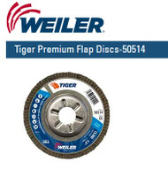 WeilerTiger Premium Angled Flap Discs  4-1/2" x 7/8" Grit/60 10/pk 50514