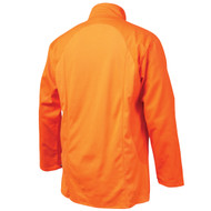Black Stallion JF1625-OR Stretch-Back FR Cotton Welding Jacket, Orange with Orange Stretch Panel