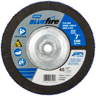 BlueFire 4-1/2" x 5/8-11 R884P ZA Coarse Grit Arbor Thread Fiberglass Conical Flap Disc box/10