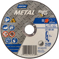 Norton Metal 02757 RightCut A AO Type 01/41 Right Angle Cut-Off Wheel 25/bx