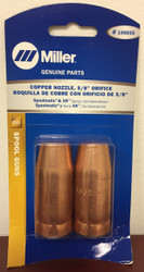 Miller Genuine Copper Nozzle, 5/8" orifice for Spoolmatic & XR - 2pk - 198855