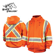 Revco Black Stallion TruGuard 200 FR Hooded Sweatshirt JF1332-M  Orange w/Reflectives
