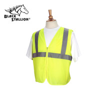 Black Stallion SVY205 LARGE Mesh Safety Vest w/ Reflective Strips