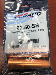 ATTC 22-50-SS Nozzle 1/2" short stop 2/pk