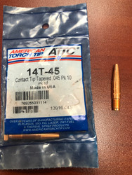ATTC 14T-45 contact tips tapered  .045"- QTY/10