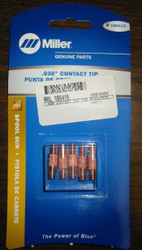Miller Genuine .030" Contact Tips for Spool Gun - Qty 5 - 186419