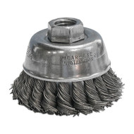 CGW Camel - Stainless Steel Knot Cup Brush 2-3/4" dia x 5/8"-11 - Qty 1 - 60536