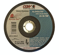 CGW Camel - Cut-Off Wheels 6" x .045" x 7/8"  ZA36-T-Rigid - Qty 25 - 35517