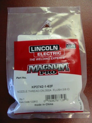 Lincoln Electric Magnum Pro Nozzle, Thread-on, 5/8"ID 350A - qty1 - KP2742-1-62F