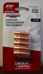 Lincoln Electric Magnum Pro Contact Tips .030" 250A/350A - qty10 - KP2744-030
