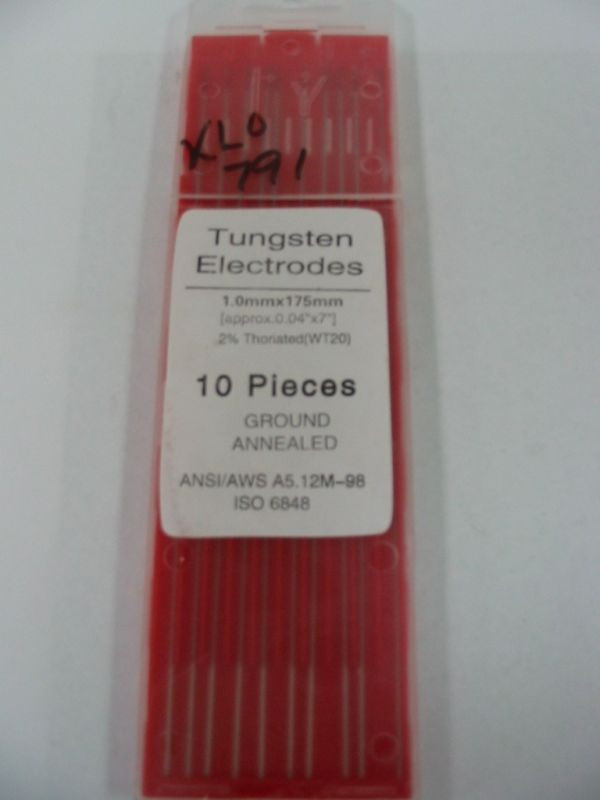 TUNGSTEN ELECTRODES .040" x 7" 2 THORIATED Netwelder