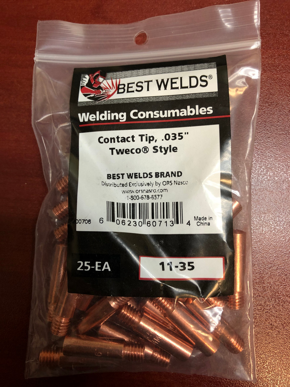 Bag of 25 Contact Tips .023/.025 STD duty 11-23 
