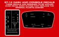 GT 14 DASH AND TUNNEL CONSOLE DECALS