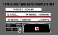 1978 THROUGH 1981  D-160 D-200 TWIN AUTOMATIC WHEEL HORSE DECALS