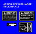 42 INCH SIDE DISCHARGE DECK DECAL SET